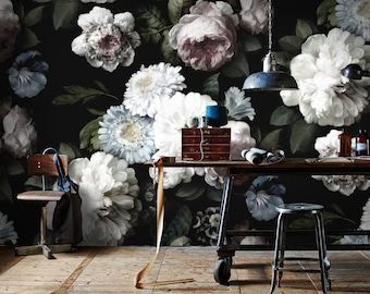 Dark Floral Mural