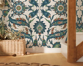 Iznik Tiles Wallpaper Panel
