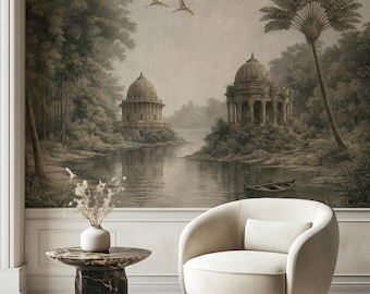 Vintage Temple Landscape