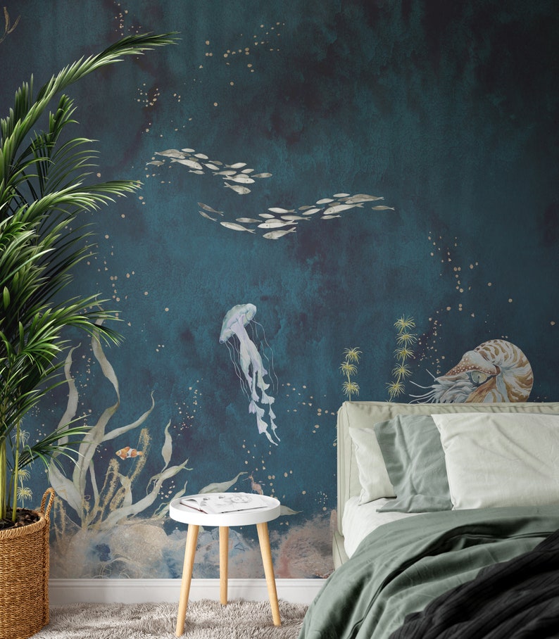 Underwater Wallpaper Removable Peel and Stick or Non-woven - Etsy