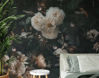 Dark Floral Mural