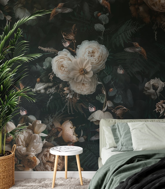 Wallpaper large floral deals