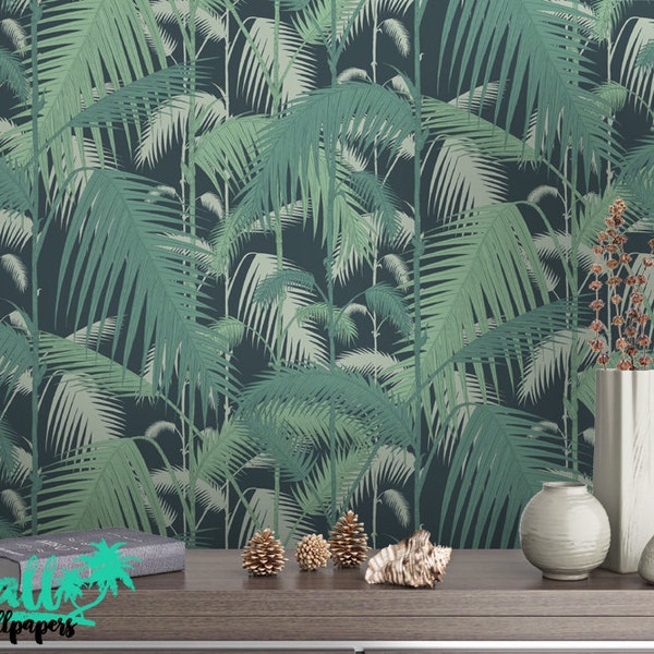 Papier peint feuille de palmier : sticker mural jungle tropicale