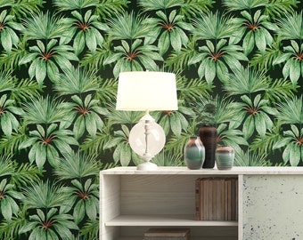 Banana Leaf Wallpaper: Floral Watercolor Peel and Stick Wall Decal