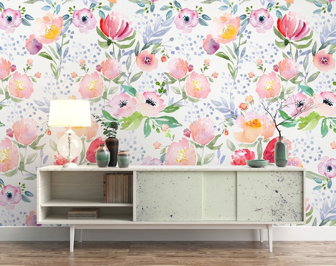 Dreamy Watercolor Floral Wallpaper