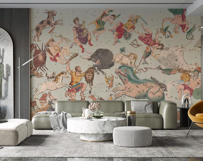 Vintage Constellation Wallpaper Mural