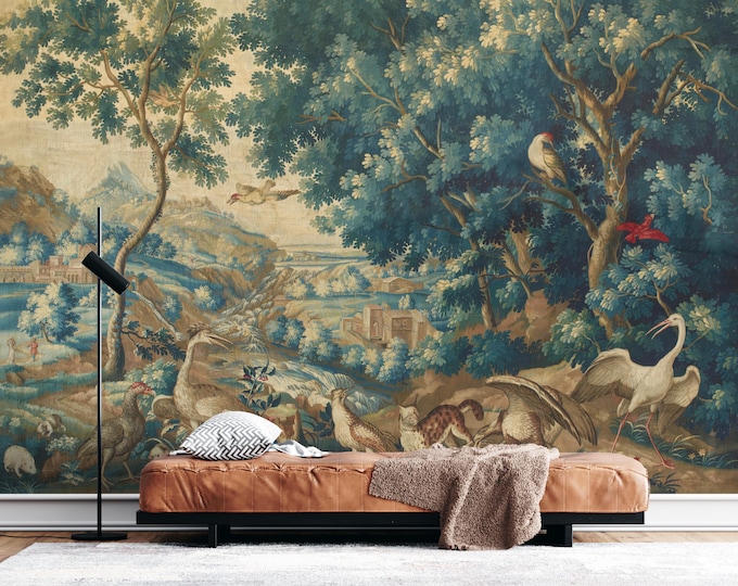 Verdure tapestry mural
