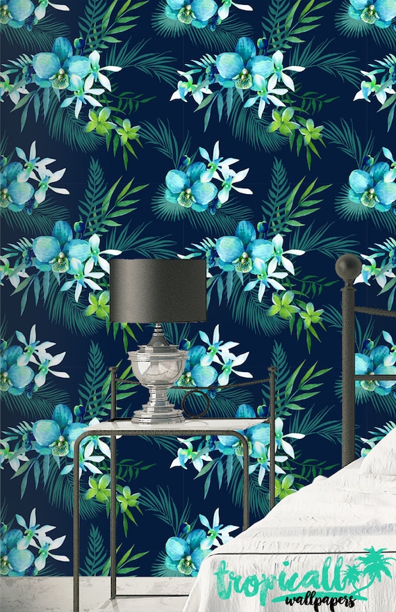 Tropical Flower Hawaii Pattern Wallpaper Removable Wallpaper Etsy Tropical Flower Hawaii Pattern Wallpaper Removable Wallpaper Etsy