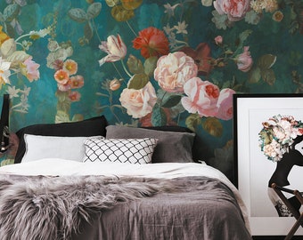 Dark Floral Mural