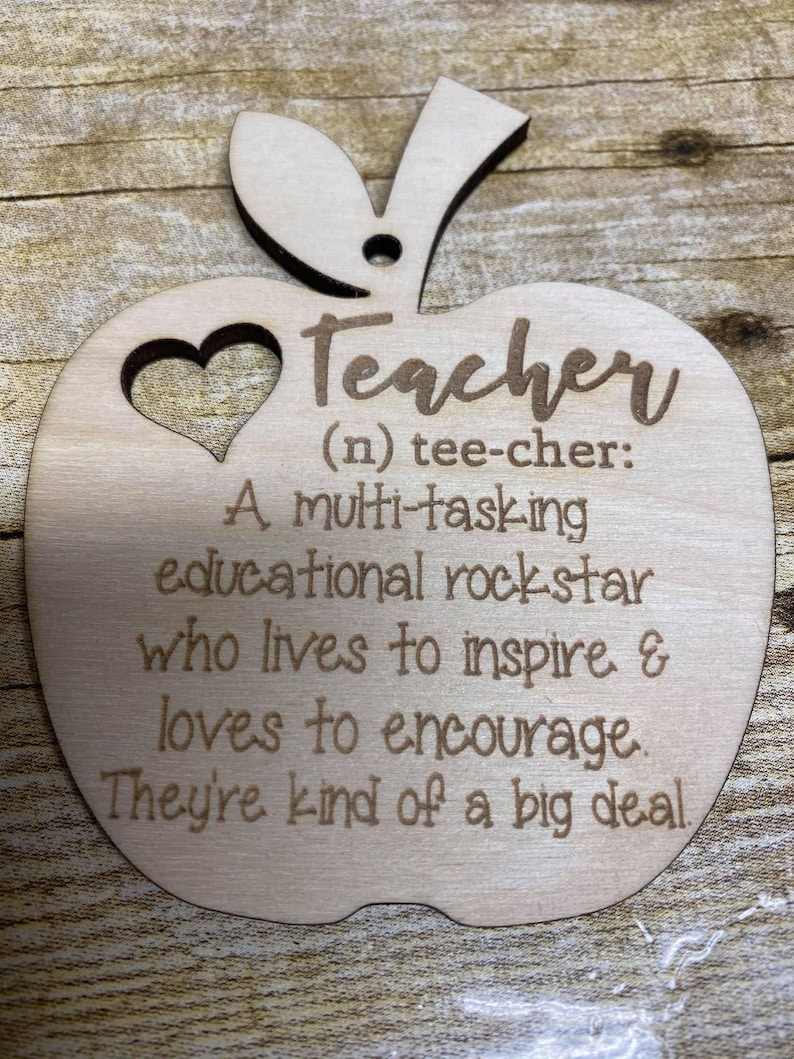 Download Teacher Ornament Gift Glowforge Friendly SVG Laser CNC ...