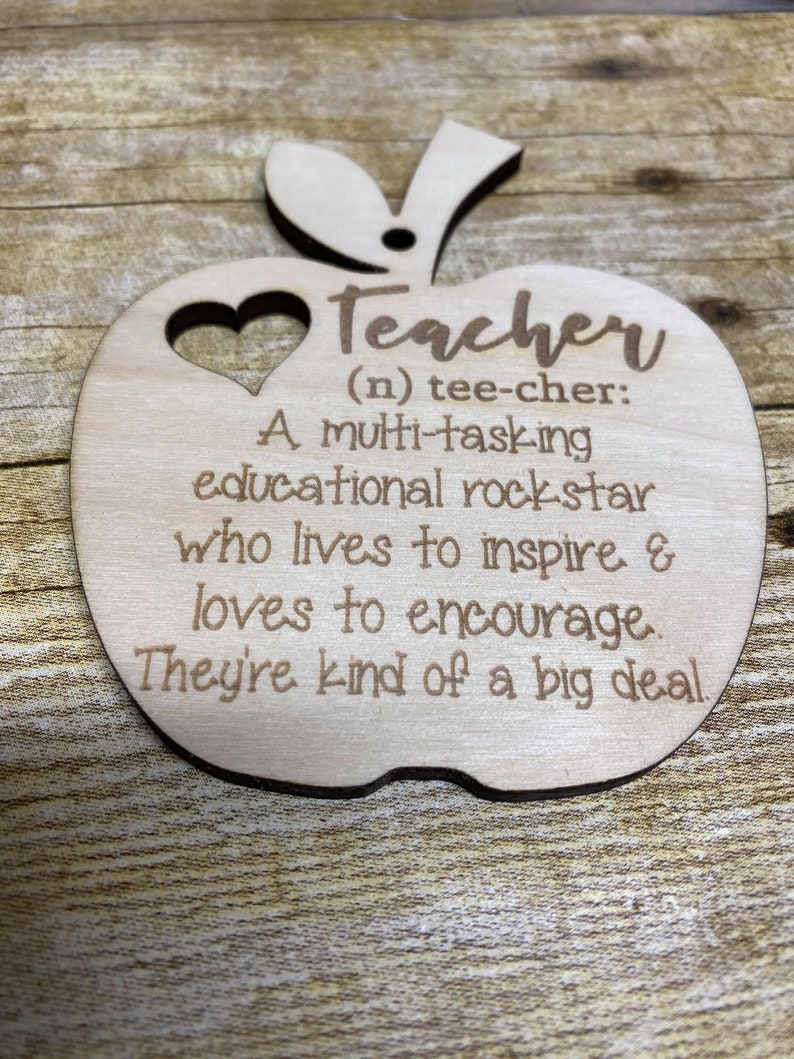 Teacher Ornament Gift Glowforge Friendly SVG Laser CNC ...