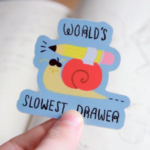 Sticker Escargot du tiroir le plus lent du monde