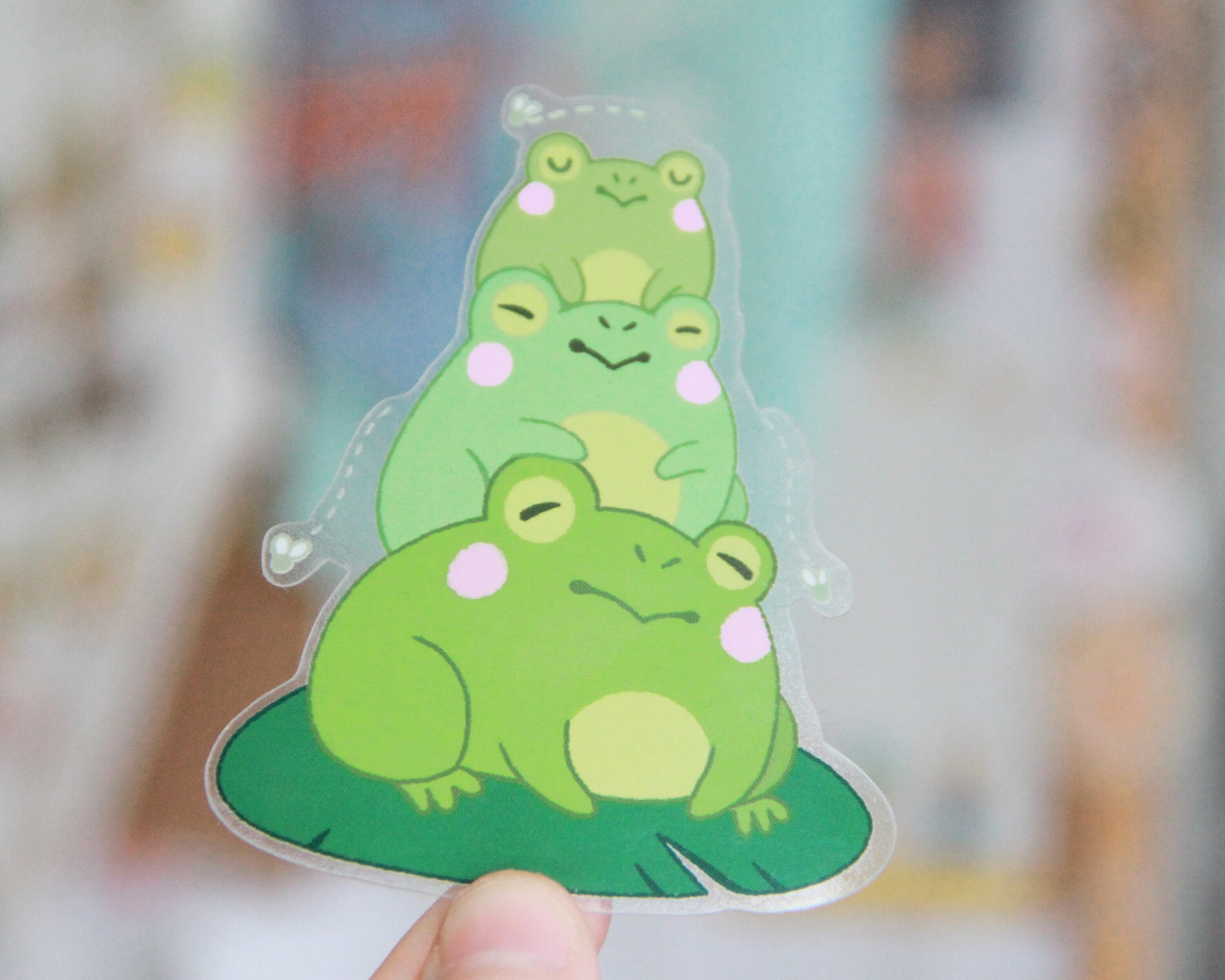 Stack A Frog Stacked Frogs Sticker - Etsy