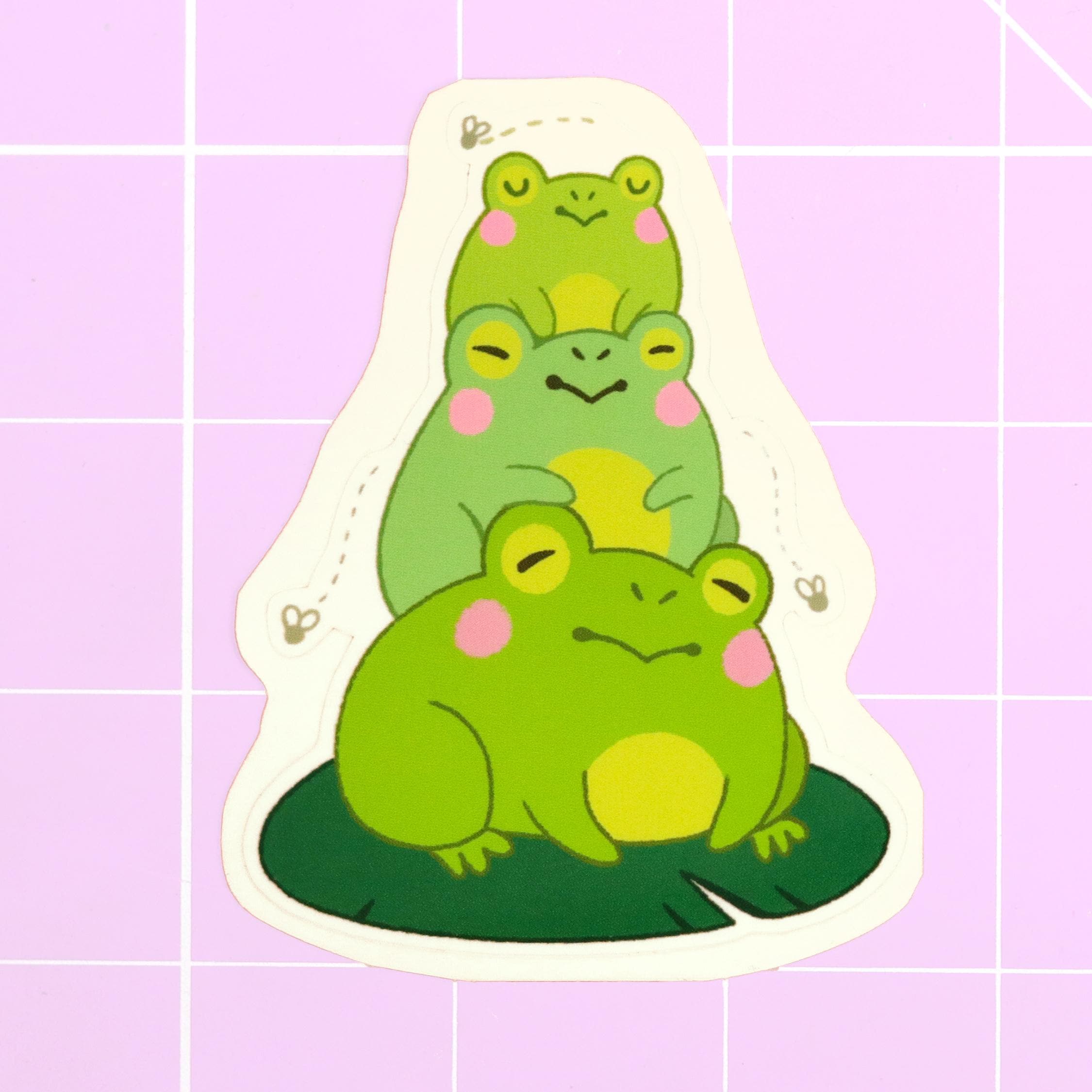 Stack A Frog Stacked Frogs Sticker - Etsy