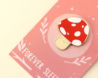 Mushroom Enamel Pin