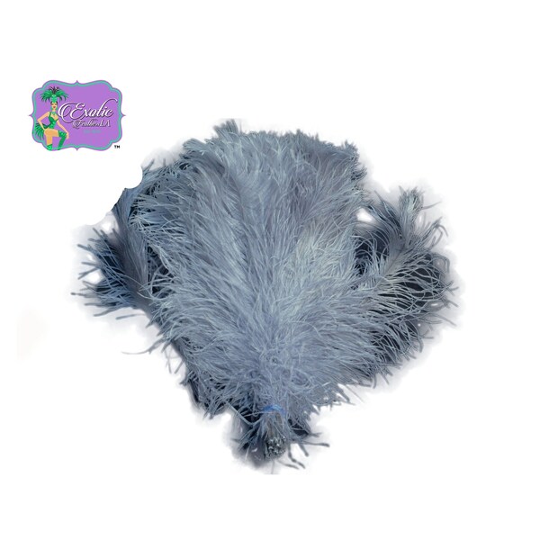 Grey Ostrich Feather Etsy