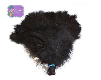 Bulk Special BLACK Ostrich Feathers Centerpiece Tail Feathers. Approximately 1/2 lb. of Ostrich Tail Feathers 12-16" Long.