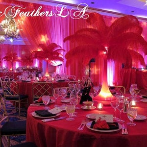 Special Sale U.S.A. 1-100 Pcs. RED Ostrich Feathers 11-14 long. Feather Centerpiece, Wedding, Quinceañera, Roaring 20's,Table centerpiece, image 1