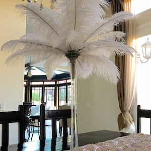 White Ostrich Feathers Plumes, DRABS 13 to 16 inch, 1 to 100 Pcs. USA Store.Centerpieces,Samba,Carnival,Mardi Gras,Weddings,Burlesque image 2