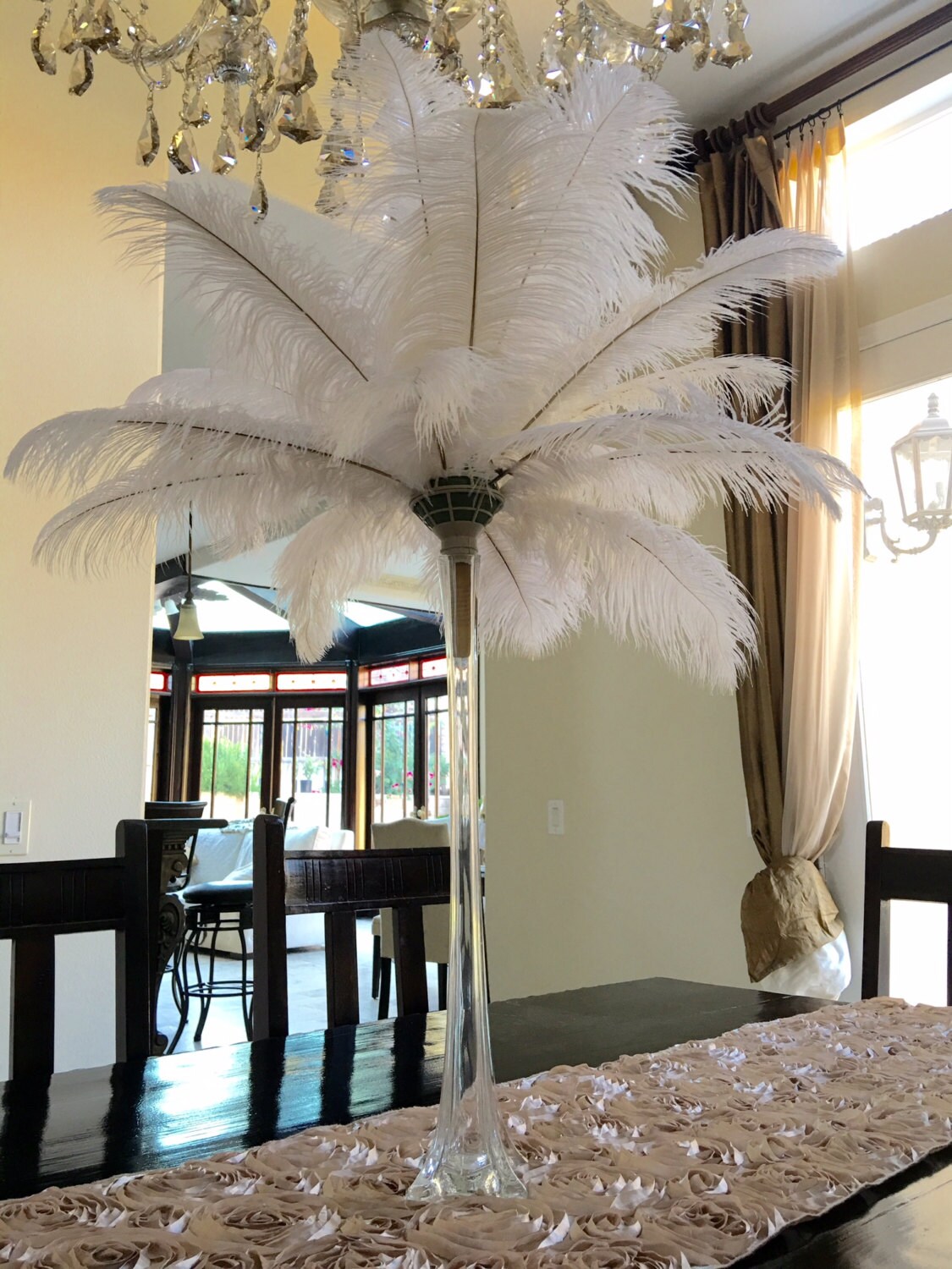 10 pcs 35-40cm/14-16inch Wedding Ostrich Feathers Crafts White