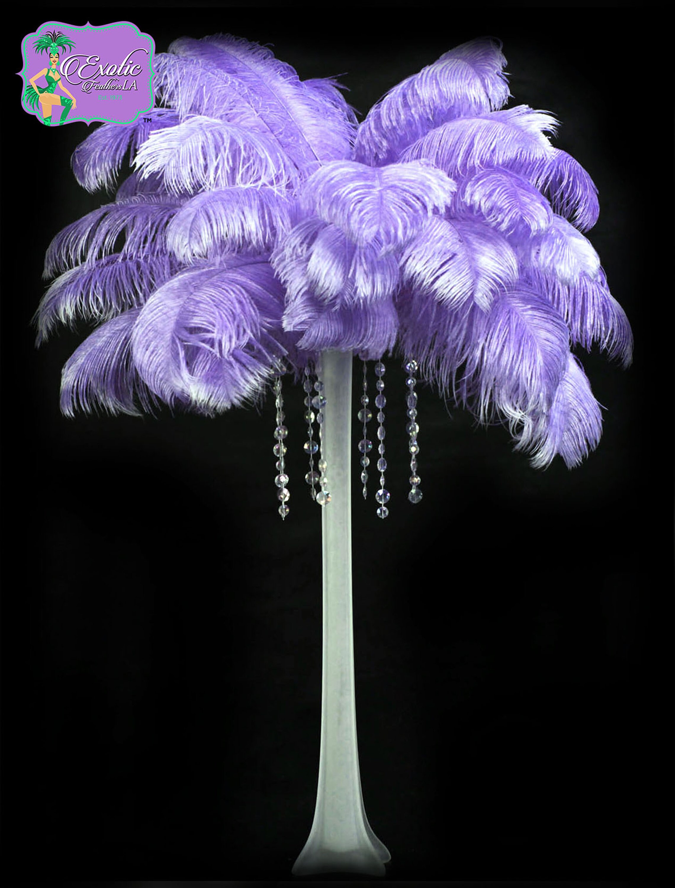BULK 1/2lb Ostrich Feather Tail Plumes 15-20 (Lavender) for Sale Online