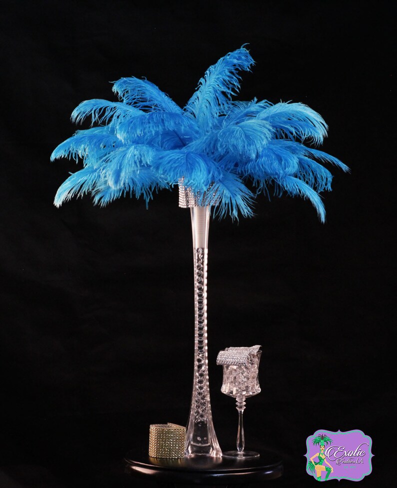 USA Store Complete Ostrich Feather Centerpiece. DIY Kit. 25 Etsy