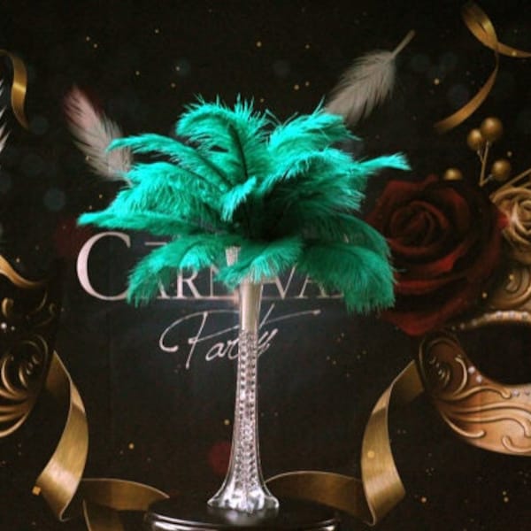 Emerald Green Ostrich Feathers - Feather Centerpieces | Wedding Centerpieces | Feather Decorations | Feathers For Vases