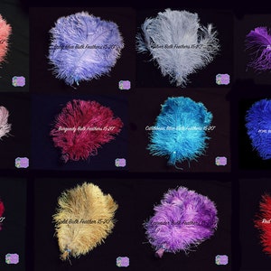 Bulk Wholesale Ostrich Feathers Tail Plumes 15-20&quot; 1/2 lb. of Ostrich Feathers 100 pcs. or more