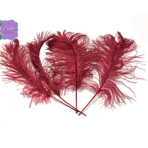 USA Shop! BURGUNDY Ostrich Feather Plumes, 11-14&quot; and 9-12&quot; Length. Centerpiece Feathers Centerpieces, Prom and Wedding centerpieces USA