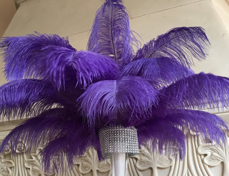 USA Seller Purple Ostrich Feathers 10-14 Inches. Ostrich Tail - Etsy