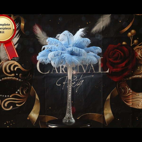 Blue Centerpiece Etsy