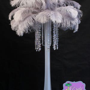 USA Shop SILVER/GREY Ostrich Feathers 13 to 18 inches long. Ostrich Tail Centerpiece Feathers image 4