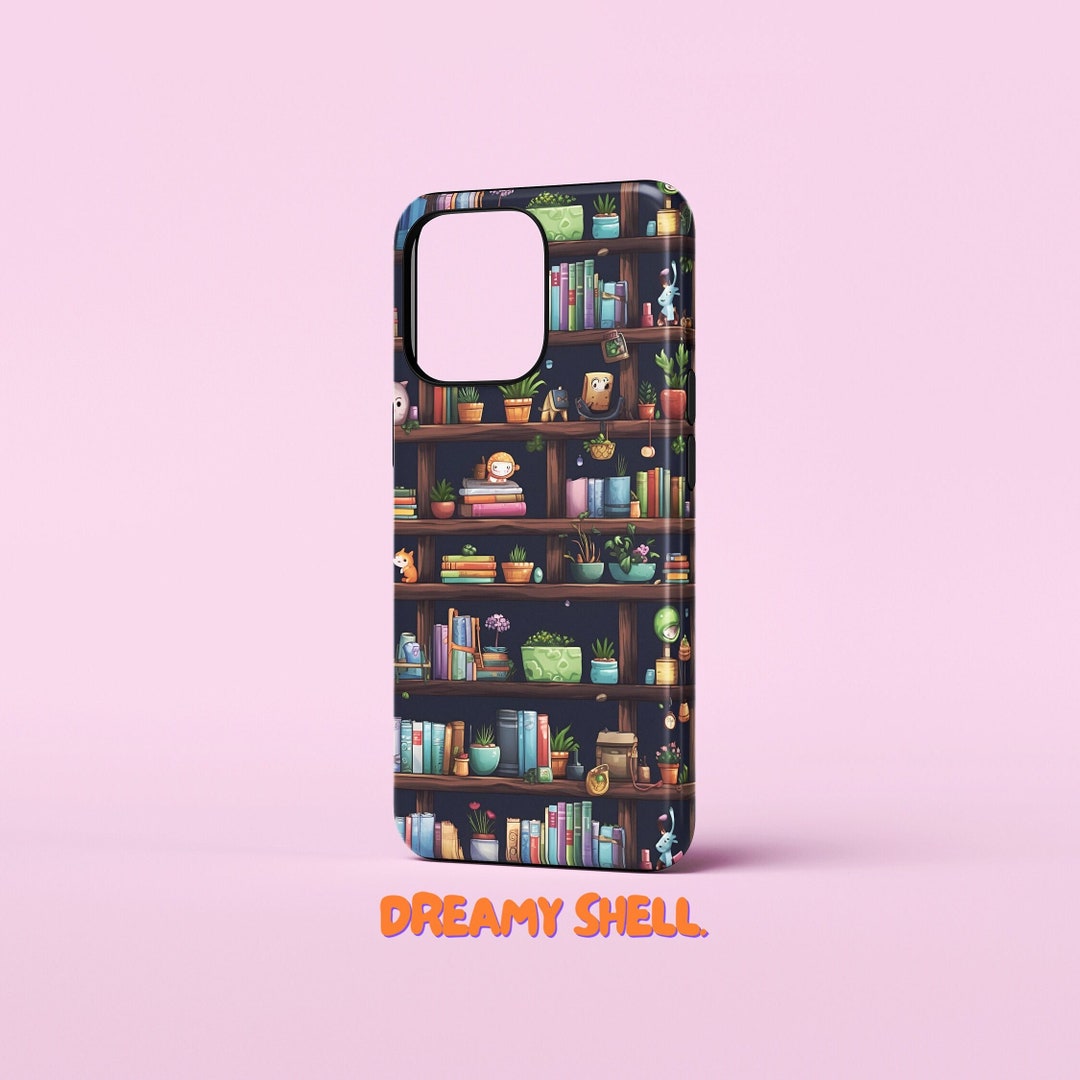 Bookshelf Print colorful Phone Cases Aesthetic Phone Case iPhone Models