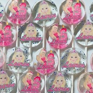 BARBI LOLLIPOPS, BARB and Ken party, Barbi invitations, Barb desserts