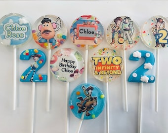 10 Custom Lollipops, Custom Lollipop Sets, Personalized Desserts