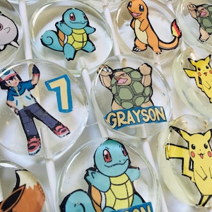 POKEMON themed LOLLIPOPS, PIKACHU suckers, Pokemon candy image 2