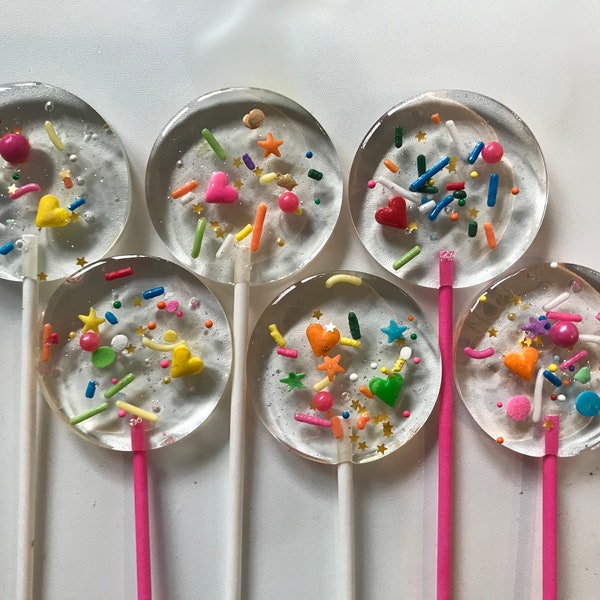 SPRINKLE LOLLIPOPS, Birthday Party Favors, Fun Treats