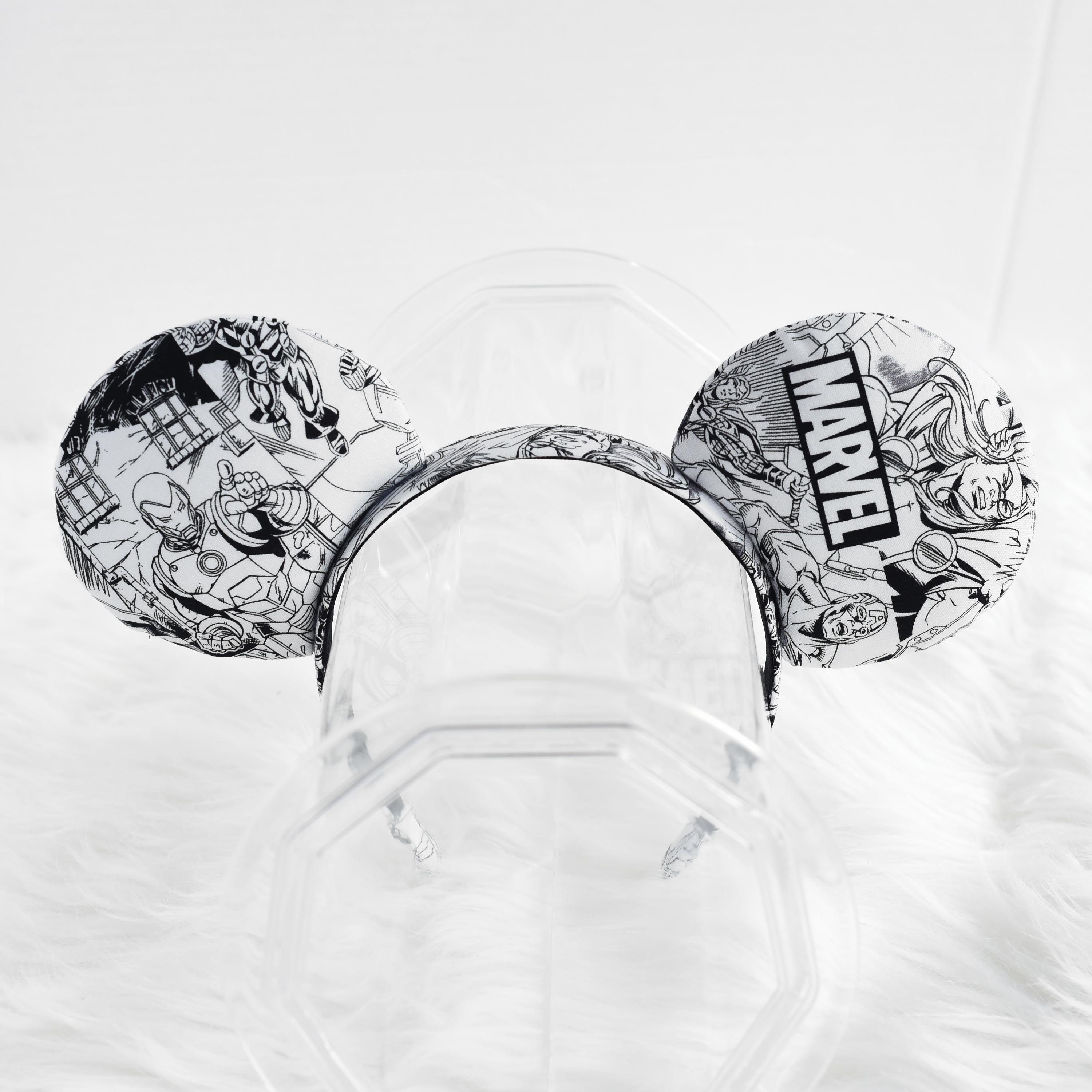 Marvel Mouse Ears - Adult and Kids - Mickey Mouse Ears - Avengers Mouse Ears - Comic Book- Minnie Ears Headband