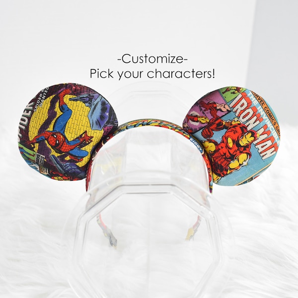 Avengers Mouse Ears - Adult and Kids - Mickey Mouse Ears - Marvel Mouse Ears - Minnie Mouse Ears Headband