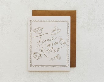 Fiancé Has A Nice Ring To It Card | Engagement Card, Wedding, Marriage, Fiancé, Congrats Card