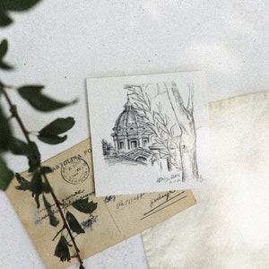 Rome View Sketch Print