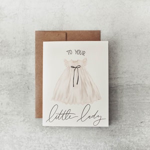 Para sua pequena senhora - cartão de bebê, cartão de bebê novo, cartão de nascimento, cartão de dia de nascimento, cartão de aniversário, chá de bebê, cartão de nota, cartão de menina