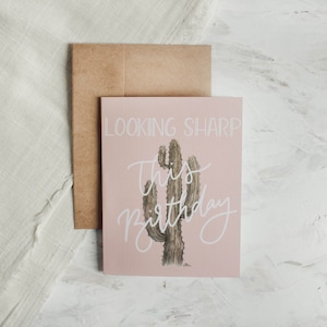 Looking Sharp Cette carte d’anniversaire - Carte, Cactus Card, Cactus Carte d’anniversaire, Carte d’humour, Carte de jeu de mots, Carte d’anniversaire, Cactus, Joyeux anniversaire