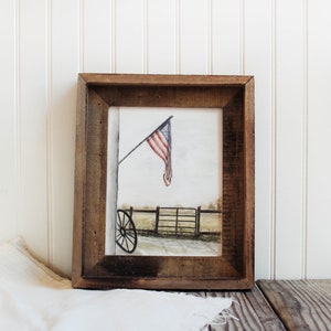 American Flag Print - Independence day, Watercolor Print, American Flag, Farmhouse Decor, Country, Print