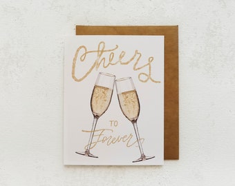 Vive la carte pour toujours | Mariage, Célébration, Carte de fiançailles, Carte de mariage, Champagne, Santé