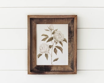 White Peonies Print - Watercolor flowers, White Peony, Spring Print, Home Decor, Flower Print, Minimalist Artwork