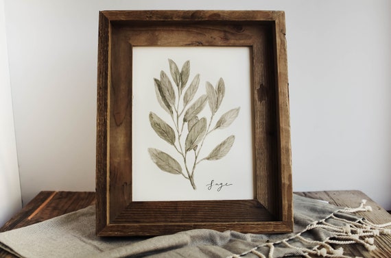 Sage Print - Watercolor Sage Painting, Herb Print, Home Decor Print, Kitchen Decor, Watercolor Herb, Watercolor Painting, Sage Painting