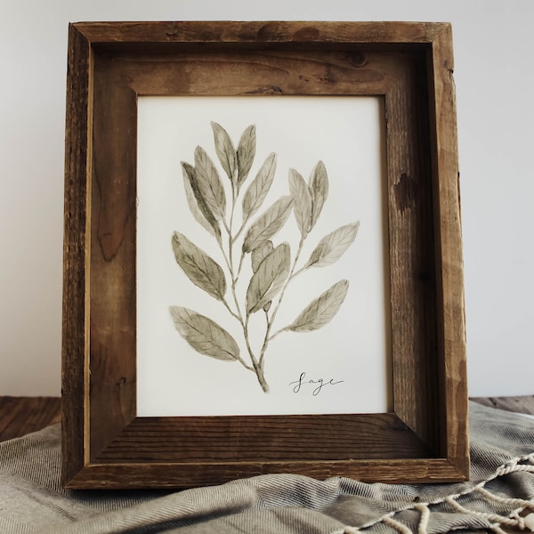 Sage Print - Watercolor Sage Painting, Herb Print, Home Decor Print, Kitchen Decor, Watercolor Herb, Watercolor Painting, Sage Painting