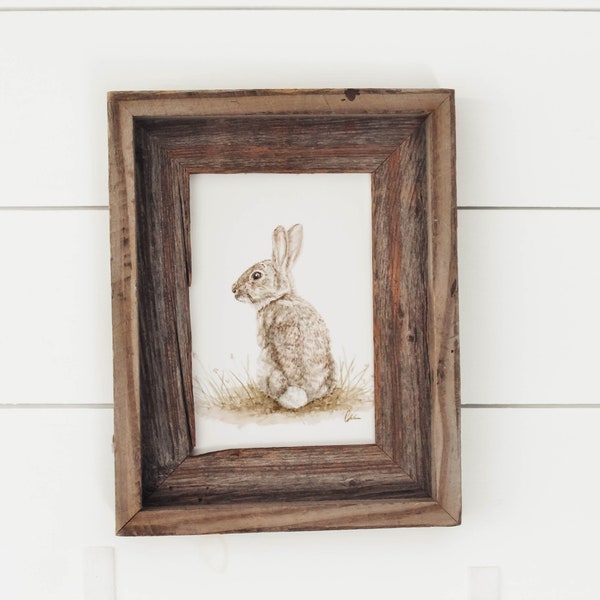 Rabbit Print - Spring Decor, Watercolor Rabbit, Home Decor, Farmhouse Decor, Minimalist, Bunny, Animal Print, Watercolor Painting