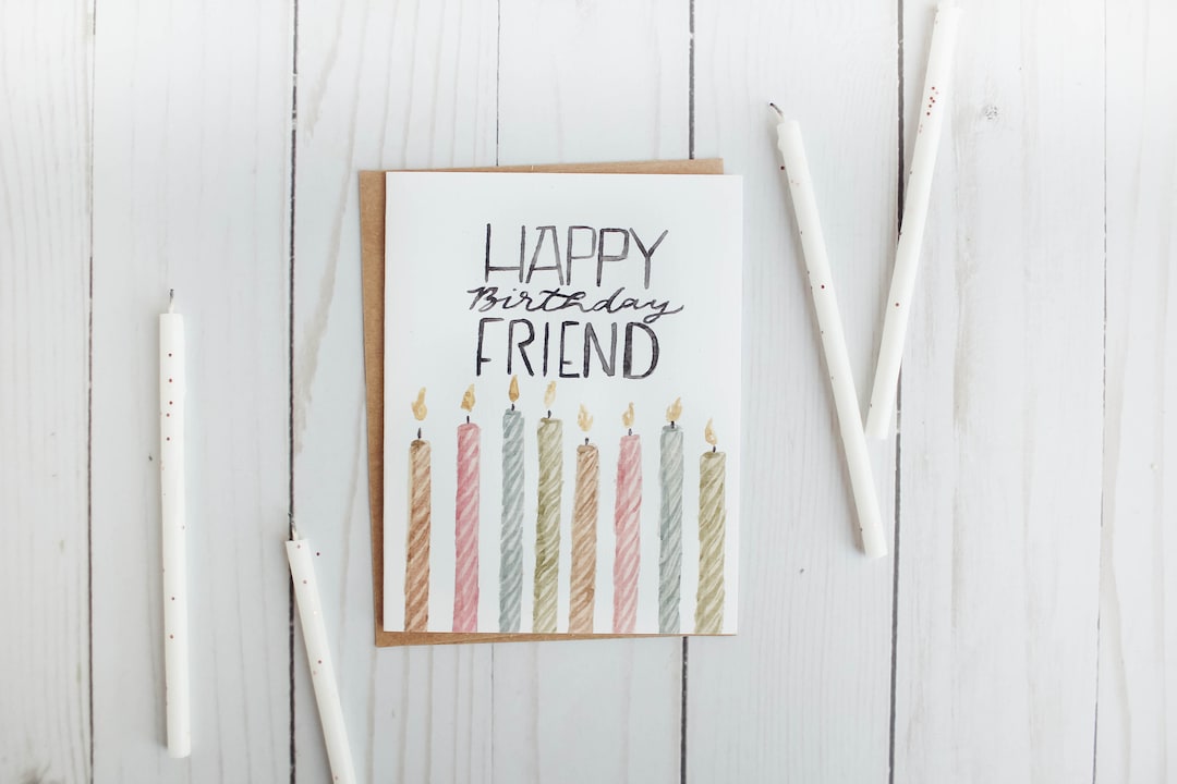 Happy Birthday Friend Card Birthday Card Friend Card - Etsy